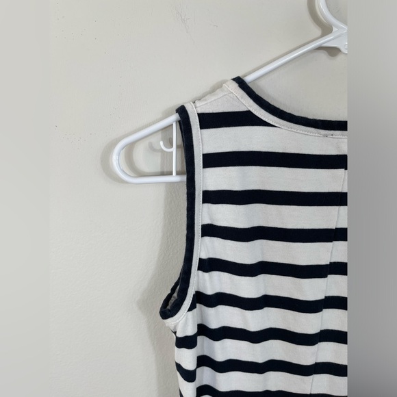 JCrew Women's Soft Cotton High Low Maxi Dress Nautical Navy WhiteStripe Size XXS - Picture 14 of 16